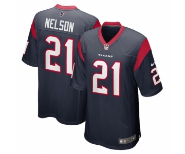 Men Nike Houston Texans #21 Steven Nelson Navy Vapor Limited Jersey