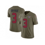 Men Nike Houston Texans #3 Tom Savage Limited Olive 2017 Salute to Service NFL Jersey