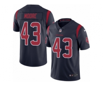 Men Nike Houston Texans #43 Corey Moore Limited Navy Blue Rush Vapor Untouchable NFL Jersey