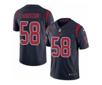 Men Nike Houston Texans #58 Lamarr Houston Limited Navy Blue Rush Vapor Untouchable NFL Jersey