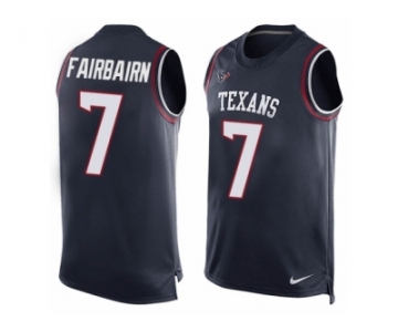 Men Nike Houston Texans #7 Kaimi Fairbairn Limited Navy Blue Player Name & Number Tank Top NFL Jersey