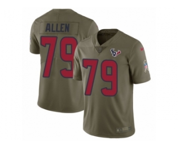 Men Nike Houston Texans #79 Jeff Allen Limited Olive 2017 Salute to Service NFL Jersey