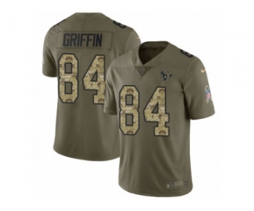 Men Nike Houston Texans #84 Ryan Griffin Limited Olive Camo 2017 Salute to Service NFL Jersey