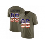 Men Nike Houston Texans #96 Kendall Langford Limited Olive USA Flag 2017 Salute to Service NFL Jersey