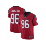 Men Nike Houston Texans #96 Kendall Langford Red Alternate Vapor Untouchable Limited Player NFL Jersey