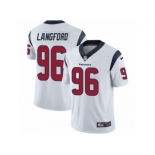 Men Nike Houston Texans #96 Kendall Langford White Vapor Untouchable Limited Player NFL Jersey