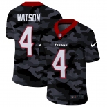 Men Nike Men's Houston Texans #4 Watson 2020 Nike Camo Salute to Service Limited Jersey