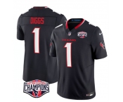 Men's Houston Texans #1 Stefon Diggs Navy F.U.S.E. 2024 AFC South Division Champions Vapor Limited Stitched Football Jersey