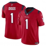 Men's Houston Texans #1 Stefon Diggs Red 2024 F.U.S.E Vapor Untouchable Limited Football Stitched Jersey