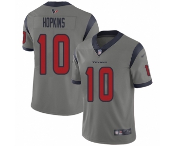 Men's Houston Texans #10 DeAndre Hopkins Limited Gray Inverted Legend Football Jersey