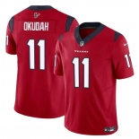 Men's Houston Texans #11 Jeff Okudah Red 2024 F.U.S.E. Vapor Untouchable Football Stitched Jersey