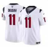 Men's Houston Texans #11 Jeff Okudah White 2024 F.U.S.E. Vapor Untouchable Football Stitched Jersey