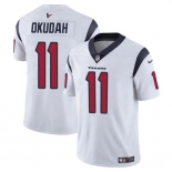 Men's Houston Texans #11 Jeff Okudah White Vapor Untouchable Football Stitched Jersey