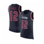 Men's Houston Texans #12 Kenny Stills Navy Blue Rush Player Name & Number Tank Top Football Jersey