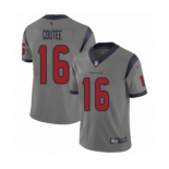 Men's Houston Texans #16 Keke Coutee Limited Gray Inverted Legend Football Jersey