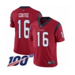 Men's Houston Texans #16 Keke Coutee Red Alternate Vapor Untouchable Limited Player 100th Season Football Jersey