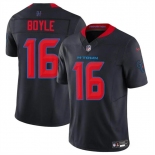 Men's Houston Texans #16 Tim Boyle Navy 2024 2nd Alternate F.U.S.E Vapor Stitched Jersey