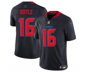 Men's Houston Texans #16 Tim Boyle Navy 2024 2nd Alternate F.U.S.E Vapor Stitched Jersey