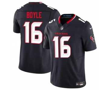 Men's Houston Texans #16 Tim Boyle Navy 2024 Vapor F.U.S.E. Limited Stitched Jersey