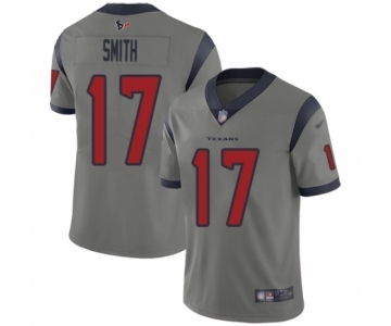 Men's Houston Texans #17 Vyncint Smith Limited Gray Inverted Legend Football Jersey