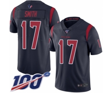 Men's Houston Texans #17 Vyncint Smith Limited Navy Blue Rush Vapor Untouchable 100th Season Football Jersey