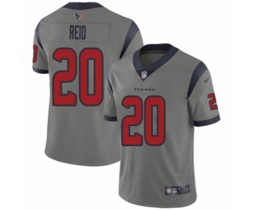 Men's Houston Texans #20 Justin Reid Limited Gray Inverted Legend Football Jersey