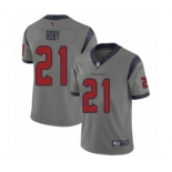 Men's Houston Texans #21 Bradley Roby Limited Gray Inverted Legend Football Jersey