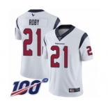 Men's Houston Texans #21 Bradley Roby White Vapor Untouchable Limited Player 100th Season Football Jersey