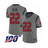 Men's Houston Texans #22 Aaron Colvin Limited Gray Inverted Legend 100th Season Football Jersey