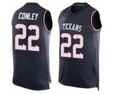 Men's Houston Texans #22 Gareon Conley Limited Navy Blue Player Name & Number Tank Top Football Jersey