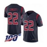 Men's Houston Texans #22 Gareon Conley Limited Navy Blue Rush Vapor Untouchable 100th Season Football Jersey