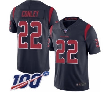 Men's Houston Texans #22 Gareon Conley Limited Navy Blue Rush Vapor Untouchable 100th Season Football Jersey