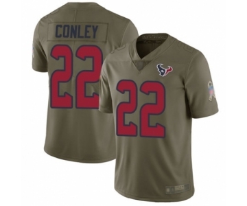 Men's Houston Texans #22 Gareon Conley Limited Olive 2017 Salute to Service Football Jersey