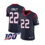 Men's Houston Texans #22 Gareon Conley Navy Blue Team Color Vapor Untouchable Limited Player 100th Season Football Jersey