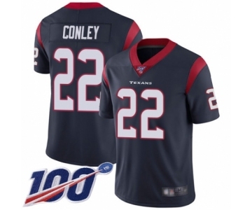 Men's Houston Texans #22 Gareon Conley Navy Blue Team Color Vapor Untouchable Limited Player 100th Season Football Jersey