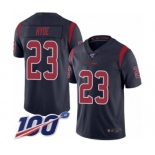 Men's Houston Texans #23 Carlos Hyde Limited Navy Blue Rush Vapor Untouchable 100th Season Football Jersey