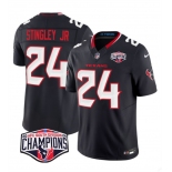 Men's Houston Texans #24 Derek Stingley Jr. Navy F.U.S.E. 2024 AFC South Division Champions Vapor Limited Stitched Football Jersey