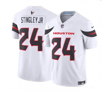 Men's Houston Texans #24 Derek Stingley Jr. White 2024 Vapor F.U.S.E. Limited Football Stitched Jersey