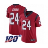 Men's Houston Texans #24 Johnathan Joseph Red Alternate Vapor Untouchable Limited Player 100th Season Football Jersey