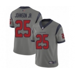 Men's Houston Texans #25 Duke Johnson Jr Limited Gray Inverted Legend Football Jersey