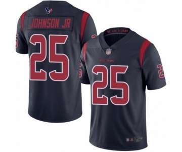 Men's Houston Texans #25 Duke Johnson Jr Limited Navy Blue Rush Vapor Untouchable Football Jersey