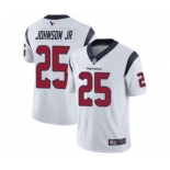 Men's Houston Texans #25 Duke Johnson Jr White Vapor Untouchable Limited Player Football Jersey