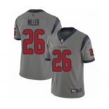 Men's Houston Texans #26 Lamar Miller Limited Gray Inverted Legend Football Jersey