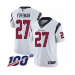 Men's Houston Texans #27 D'Onta Foreman White Vapor Untouchable Limited Player 100th Season Football Jersey