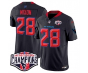 Men's Houston Texans #28 Joe Mixon Navy 2nd Alternate F.U.S.E. 2024 AFC South Division Champions Vapor Limited Stitched Football Jersey