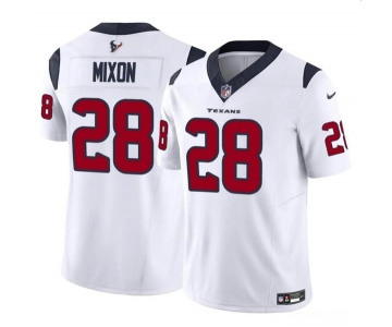 Men's Houston Texans #28 Joe Mixon White 2024 F.U.S.E. Vapor Untouchable Football Stitched Jersey