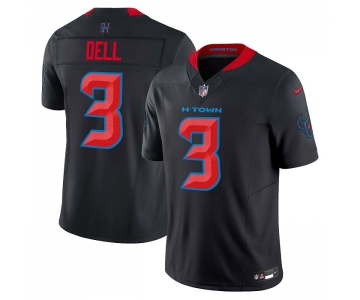 Men's Houston Texans #3 Tank Dell Navy 2024 2nd Alternate F.U.S.E Vapor Football Stitched Jersey