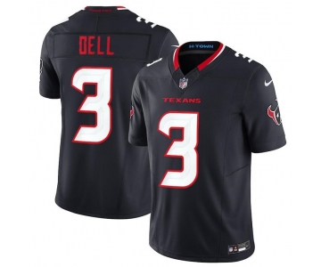 Men's Houston Texans #3 Tank Dell Navy 2024 Vapor F.U.S.E. Limited Football Stitched Jersey