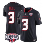 Men's Houston Texans #3 Tank Dell Navy F.U.S.E. 2024 AFC South Division Champions Vapor Limited Stitched Football Jersey