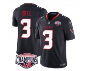 Men's Houston Texans #3 Tank Dell Navy F.U.S.E. 2024 AFC South Division Champions Vapor Limited Stitched Football Jersey